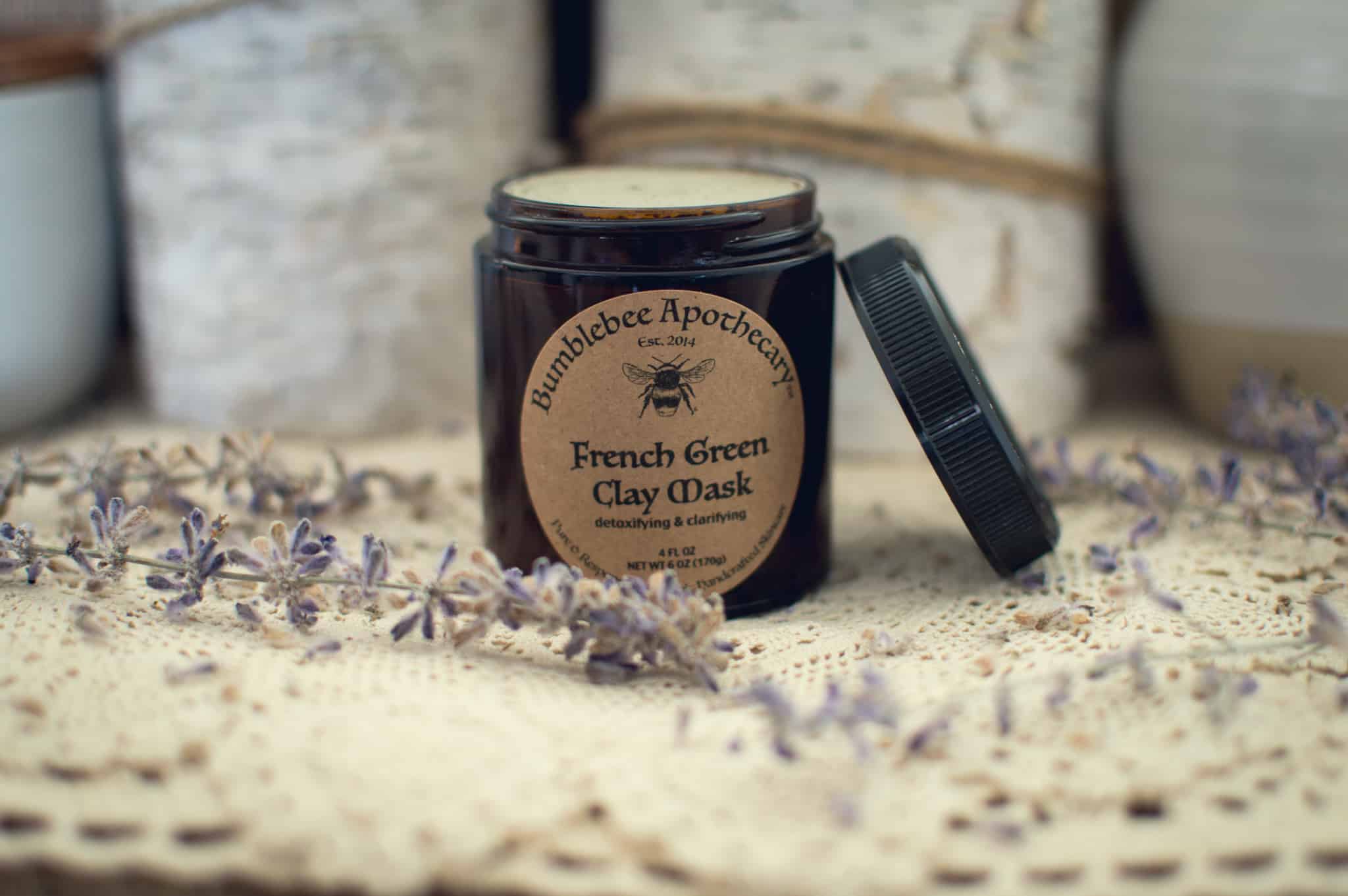 DIY French green clay face mask