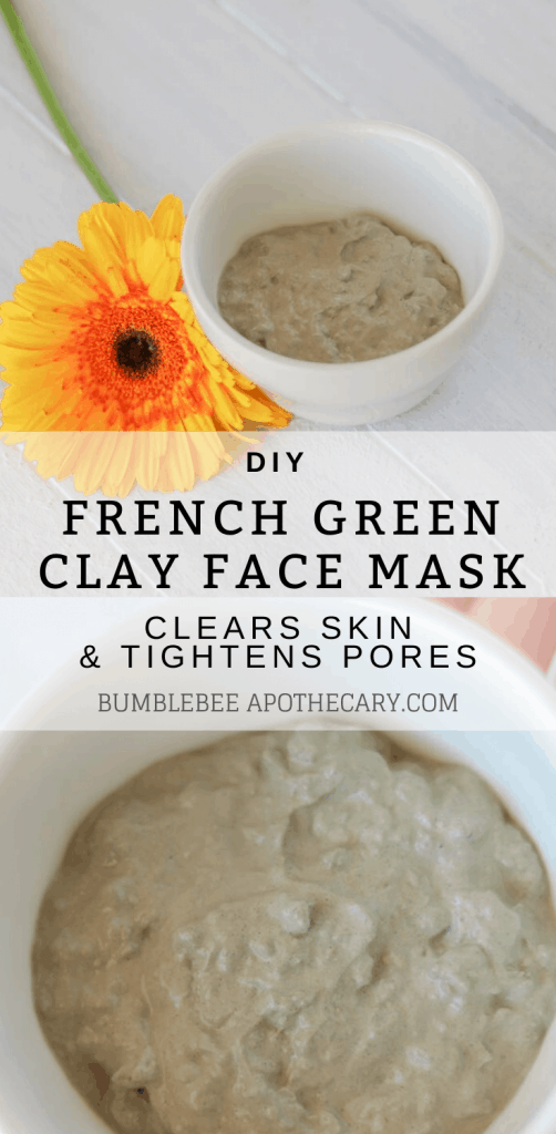 DIY face mask for acne | a French green clay face mask that clears skin and tightens pores #facemask #greenclay #acne