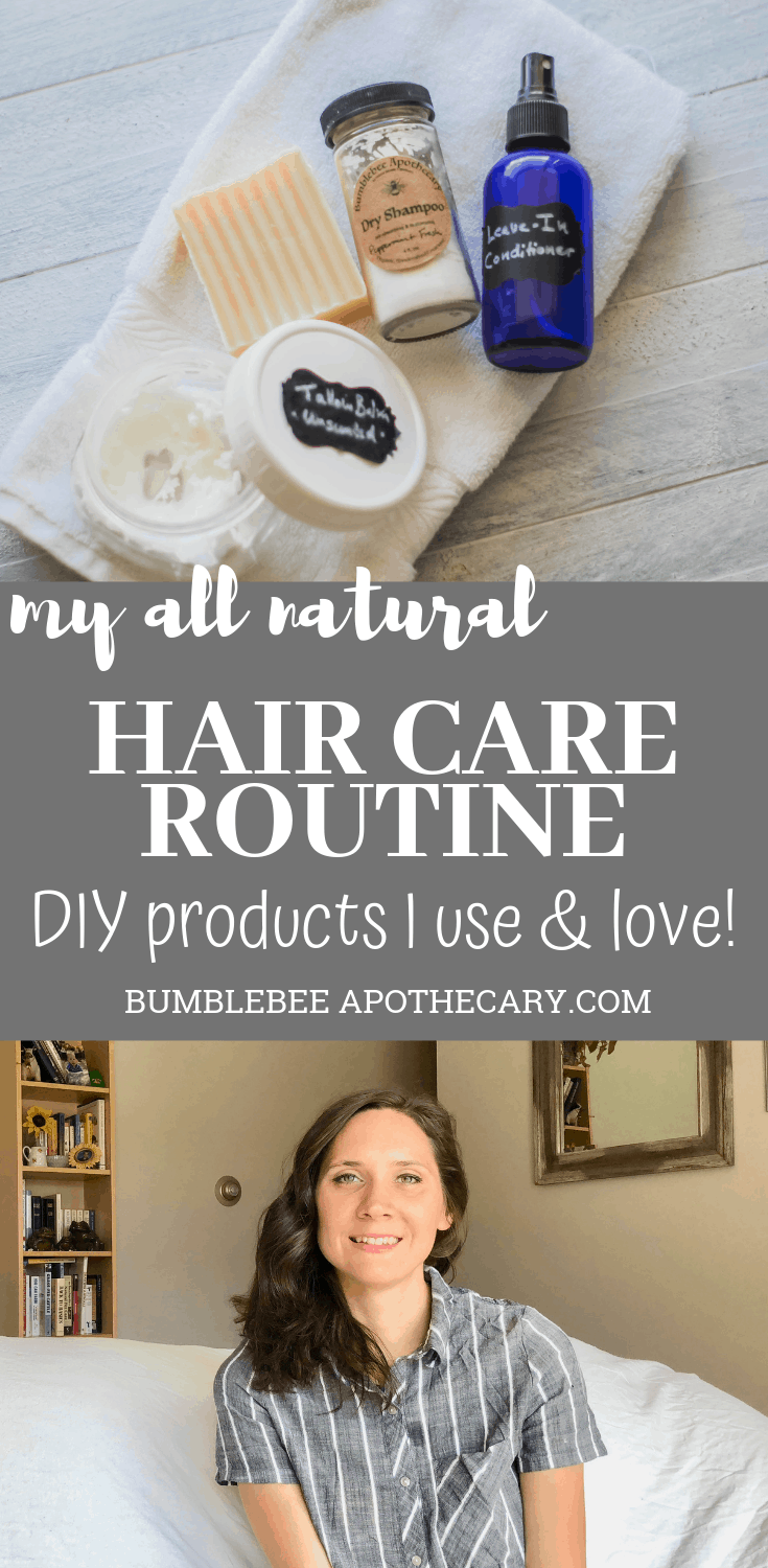 My all natural hair care routine using organic, DIY products #haircare #organichaircare #diy #diyhaircare #homemadehaircare #shampoobars 