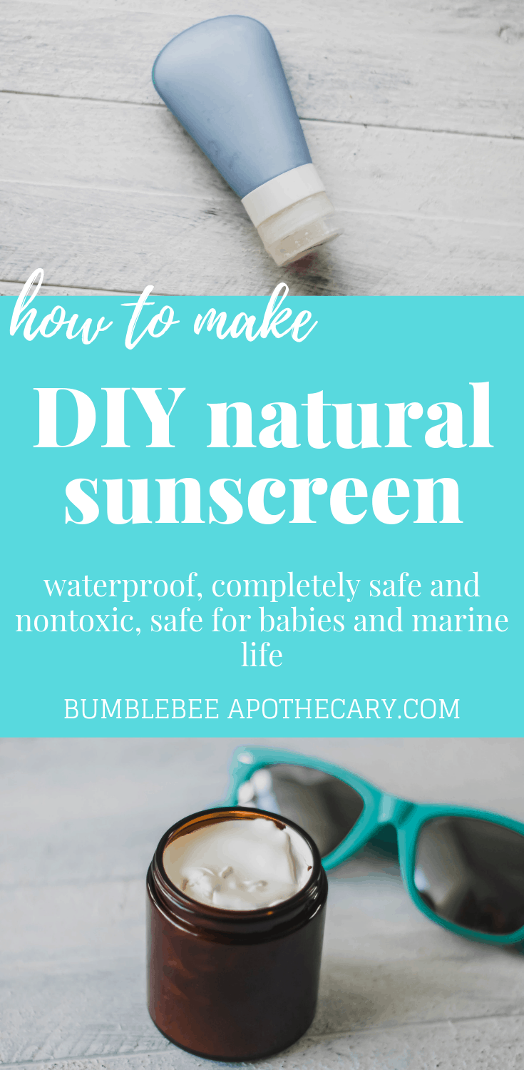 DIY natural sunscreen recipe | waterproof & safe for babies & marine life #sunscreen #diy #nontoxic #ecofriendly