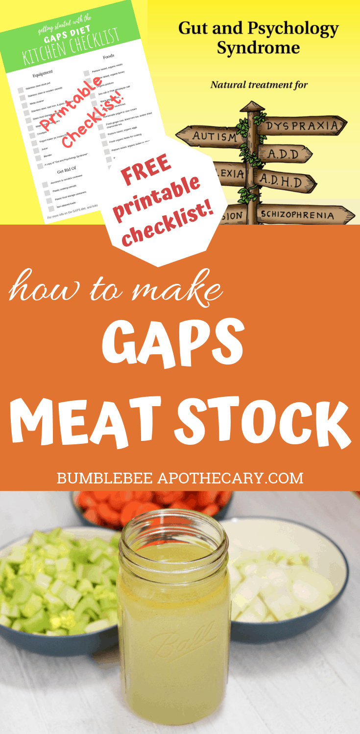 A simple, easy meat stock recipe for the GAPS diet #meatstock #gapsdiet #gapsdietrecipes #healleakygut