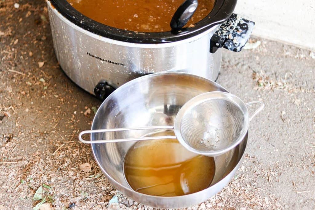 Straining tallow