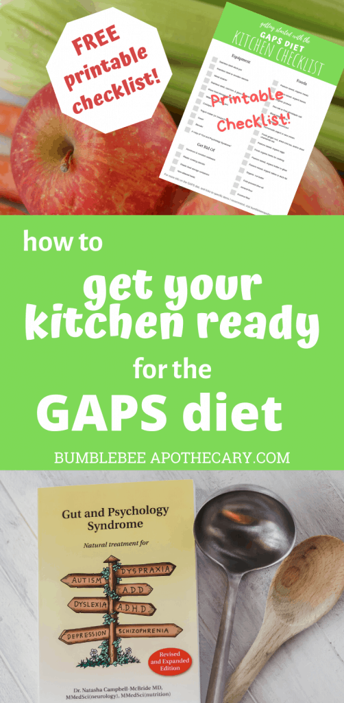 How to get your kitchen ready for the GAPS diet with a free printable checklist #gapsdiet #healleakygut 