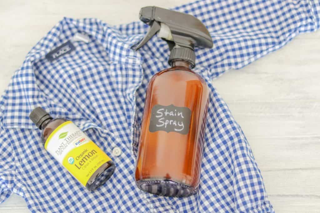 Lemon essential oil stain spray