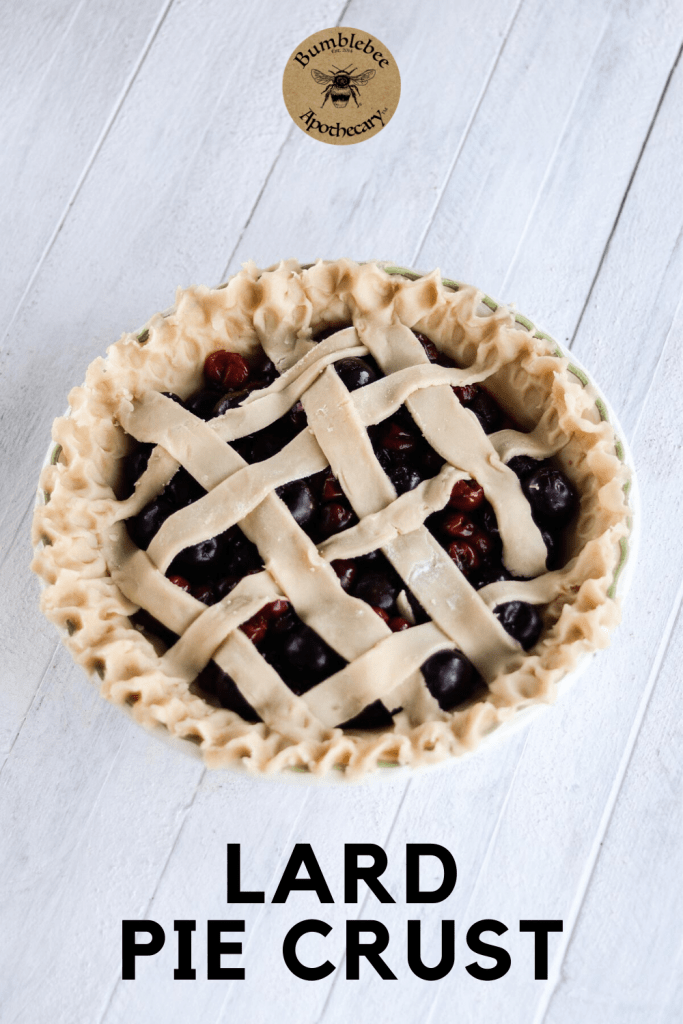 The best lard pie crust recipe for flaky, delicious pie crust. #pie #piecrust #lard #butter #nourishingtraditions