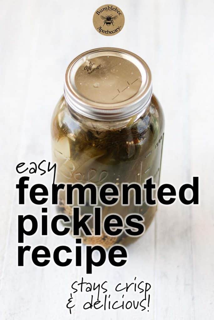 Fermented dill pickles recipes that stay crisp. How to make easy naturally lacto fermented pickles. #healthyrecipes #fermentation #health