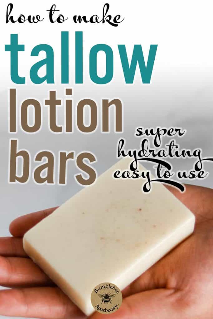 Learn how easy it is to make your own DIY tallow lotion bars with this tallow lotion bar recipe. Super hydrating, and such a convenient way to get the benefits of tallow for skin. Tallow lotion, beef tallow benefits, homemade tallow lotion. #bathandbody #hairandbeauty #diyskincare