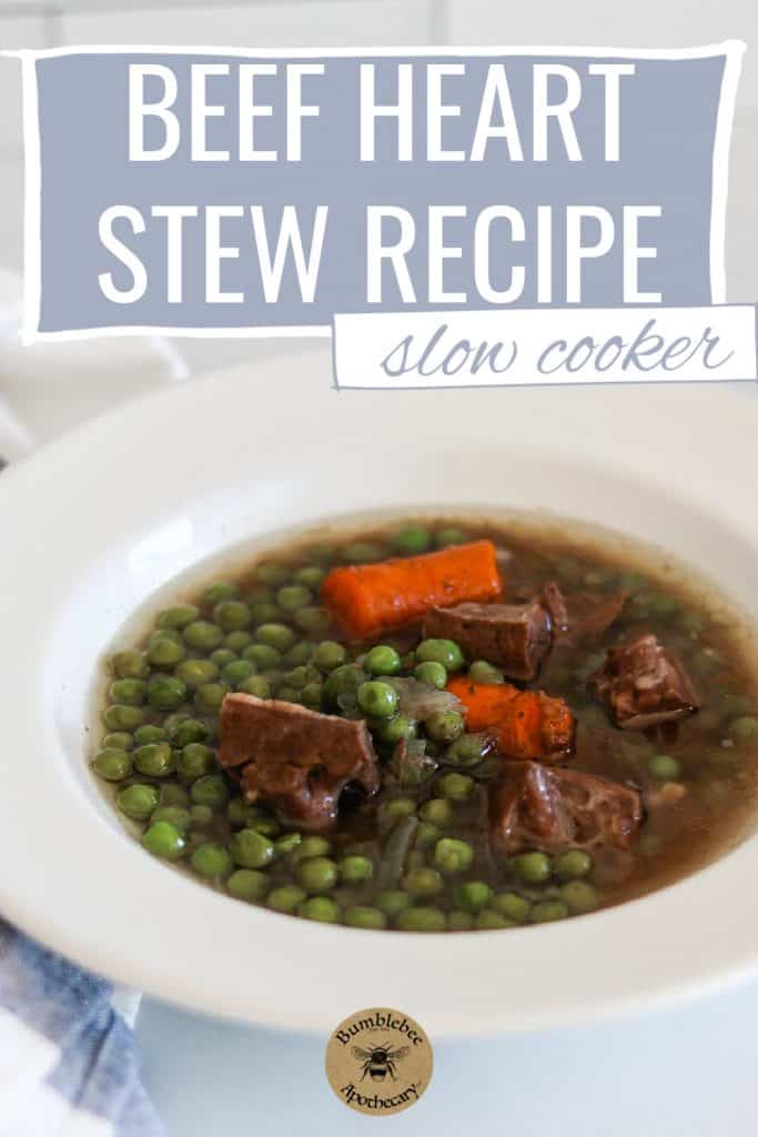 A delicious beef heart recipe that is perfect for the slow cooker or instant pot. How to cook beef heart in this simple stew recipe. We love this as one of our favorite healthy recipes and Nourishing Traditions recipes and Traditional foods diet. 