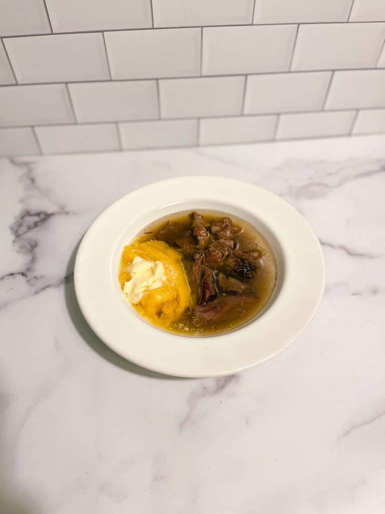 Lamb stew and lamb meat stock recipe