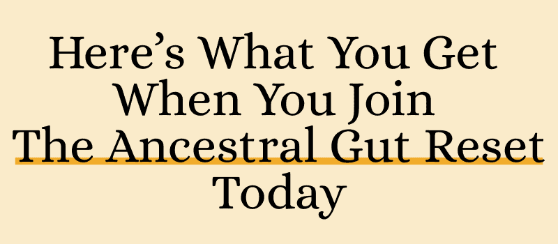 Here’s What You Get when you join The Ancestral Gut Reset Today