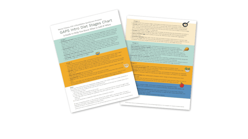 Free GAPS Intro Stages Chart