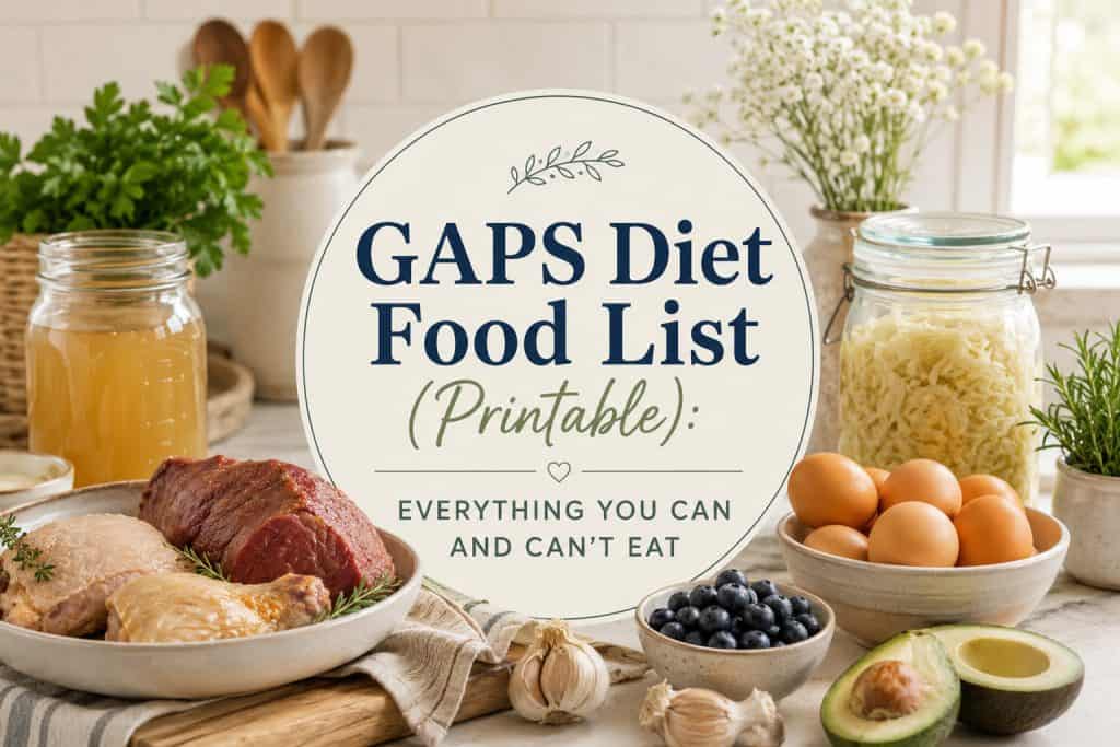 GAPS Diet Food List (Printable): Everything You Can and Can't Eat